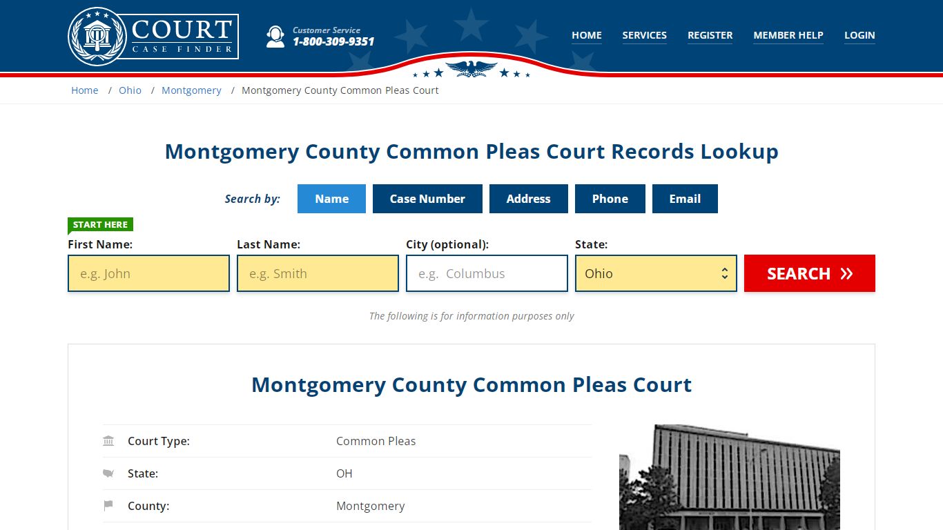 Montgomery County Common Pleas Court Records Lookup